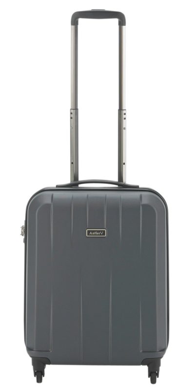 Antler Quadrant Small 4 Wheel Hard Suitcase - Black/Silver.